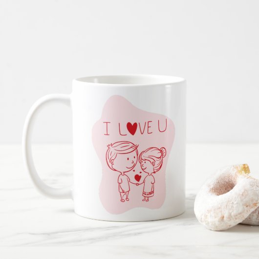 LOVE MUG KAFFEETASSE (Mit Donut)