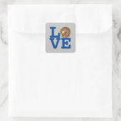 LOVE Murmeln Quadratischer Aufkleber (Tasche)