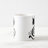Love Music Cat Music Note Musical Note Pianist Pia Kaffeetasse (Mittel)