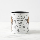 Love My American Pit Bull Terrier Dog Pawprint Tasse (Zentrum)