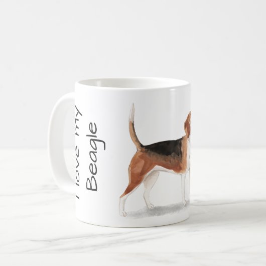 Love my Beagle Kaffeetasse (Vorderseite Links)