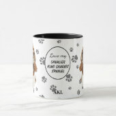 Love My Cavalier King Charles Spaniel Pawprint Tasse (Zentrum)