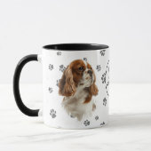 Love My Cavalier King Charles Spaniel Pawprint Tasse (Links)