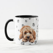 Love My Cockapoo Dog Pawprint Pattern Tasse (Links)