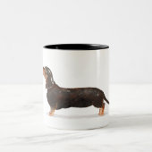 Love My Dachshund Mug Zweifarbige Tasse (Mittel)