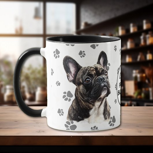 Love My French Bulldog Pawprint Pattern Tasse