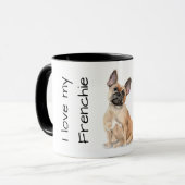 Love My Frenchie (brown) Tasse (Vorderseite Links)