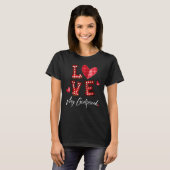 Love My Girlfriend Red Plaid Heart Light Happy Val T-Shirt (Vorne ganz)