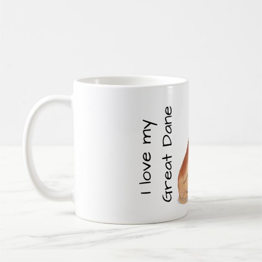 Love My Great Dane Kaffeetasse (Links)