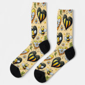 Love My Honey Bee Novelty Socken (Linkes Detail)