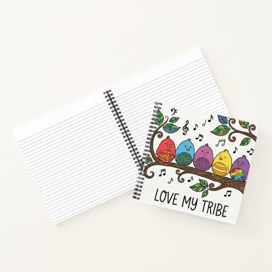 Love My Tribe Personalized Spiral Notebook Notizblock (Innenseite)