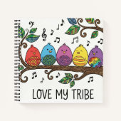Love My Tribe Personalized Spiral Notebook Notizblock (Vorderseite)