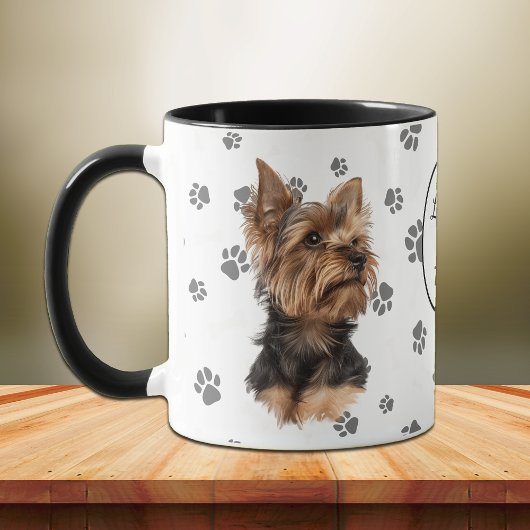 Love My Yorkie Terrier Dog Pawprint Tasse