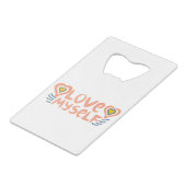 Love myself geldbeutel flaschenöffner (Vorderseite Schrägansicht)