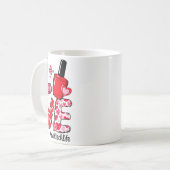 Love Nail Lish Heart Nail Tech Life Valentines  Kaffeetasse (Vorderseite Links)