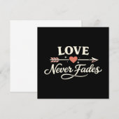 Love Never Fades Right Pointing Matching Couple Einladung (Vorne/Hinten)