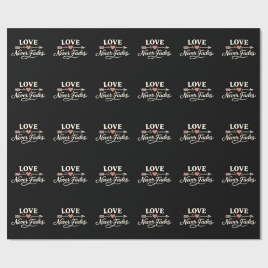 Love Never Fades Right Pointing Matching Couple Geschenkpapier (Flach)