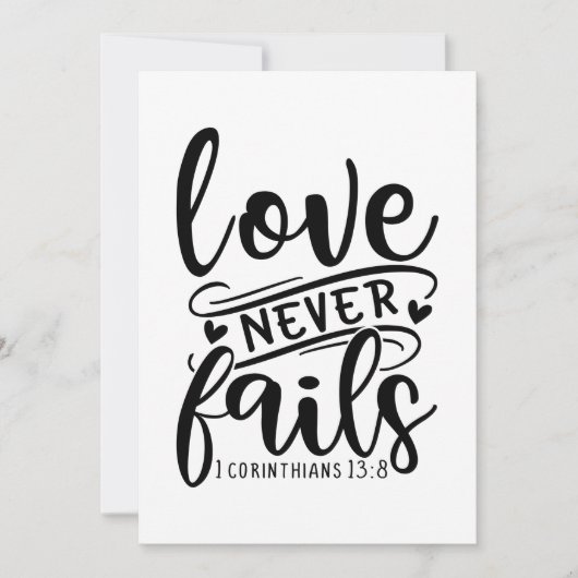 Love Never Fails 1 Corinthians 13 8-01 Save The Date (Vorderseite)