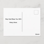 Love Never Fails Christian Birthday Greetings Postkarte (Rückseite)