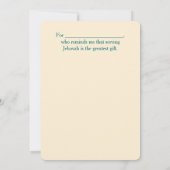 Love Never Fails Einladung (Rückseite)