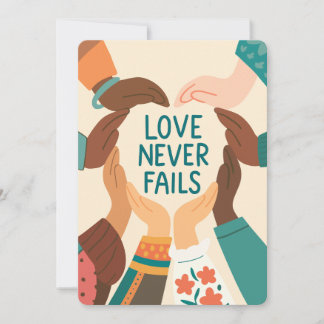 Love Never Fails Einladung