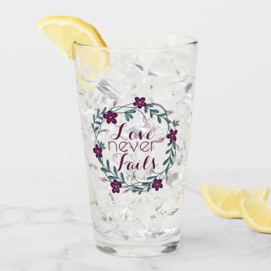Love Never Fails  Glas (Vorderseite Ice)