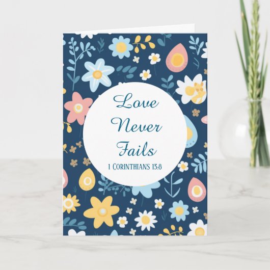 Love Never Fails Greeting Card Karte (Vorderseite)