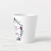 Love Never Fails Latte Mug Milchtasse (Vorderseite)