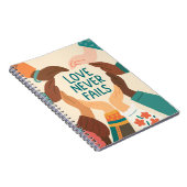 Love Never Fails Notizblock (Rechte Seite)