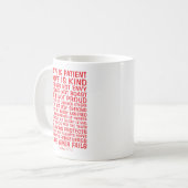 Love Never Fails Personalized Kaffeetasse (Vorderseite Links)