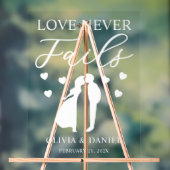 Love Never Fails Personalized Wedding Acrylschild (Neutral)