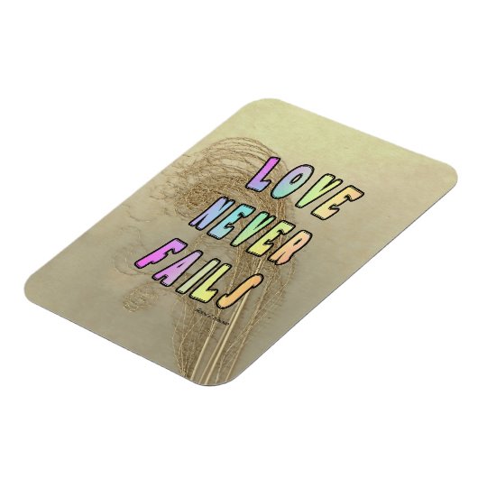 Love Never Fails Refrigerator  Magnet (Linke Seite)