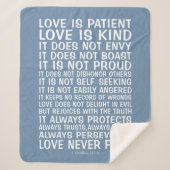 Love Never Fails Sherpa Blanket Sherpadecke (Vorderseite)