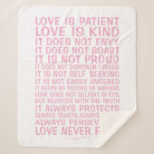 Love Never Fails Sherpa Blanket Sherpadecke (Vorderseite)