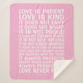 Love Never Fails Sherpa Blanket Sherpadecke (Vorderseite)