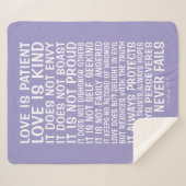 Love Never Fails Sherpa Blanket Sherpadecke (Vorderseite (Horizontal))