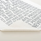 Love Never Fails Sherpa Blanket Sherpadecke (3/4)