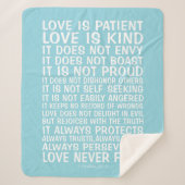 Love Never Fails Sherpa Blanket Sherpadecke (Vorderseite)