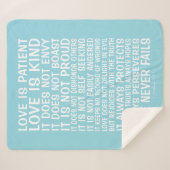 Love Never Fails Sherpa Blanket Sherpadecke (Vorderseite (Horizontal))