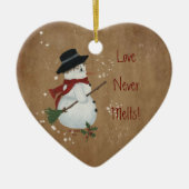 Love Never Melts (2) Christmas Ornament (Vorne)