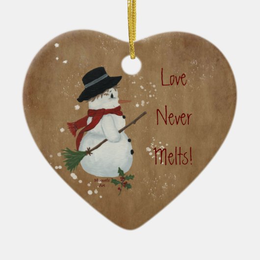 Love Never Melts (2) Christmas Ornament (Vorne)