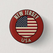 Love New Jersey - Cute NJ State Souvenir Button (Vorderseite)