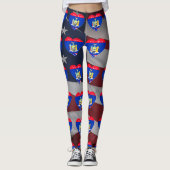 Love New York Patriotic Flag Fun Leggings (Vorderseite)