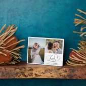 Love newlyweds Mr & Mrs couple wedding photos Fotoplatte (Seite)