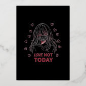 LOVE NOT TODAY FOLIENEINLADUNG (Vorderseite)