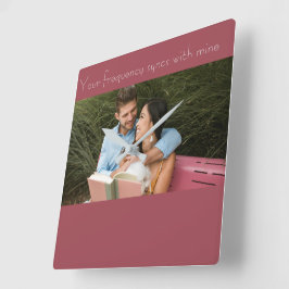 Love note quadratische wanduhr