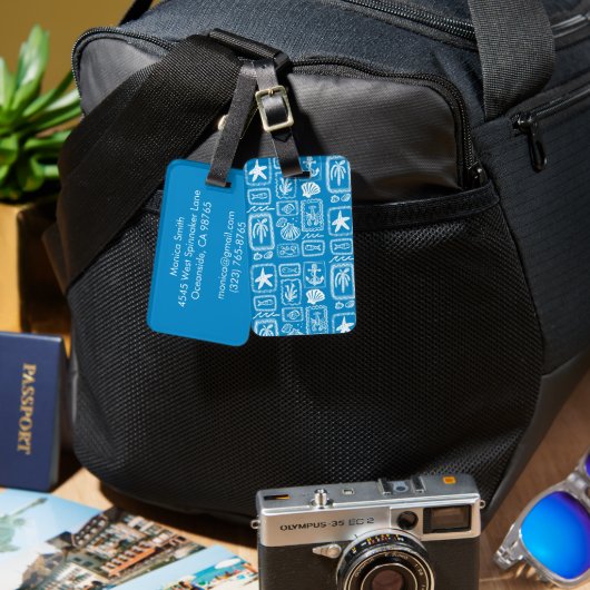 Love Notes from the Sea Seashell Ocean Beach Gepäckanhänger (Vorderseite & Rückseite)