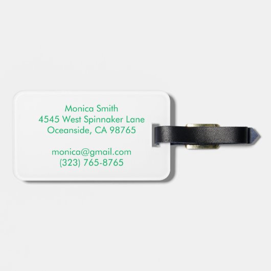 Love Notes from the Sea Seashell Ocean Beach Gepäckanhänger (Rückseite horizontal)