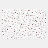 Love Notes Red Heart Music Notation Geschenkpapier Set (Vorderseite 3)