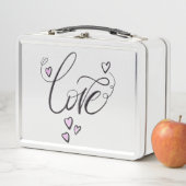 Love Notes | Retro Metal Cursive Script Lunch Box (Beispiel)